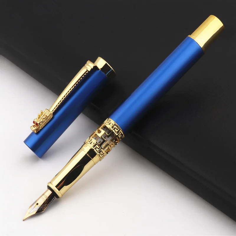 Blue Supplies Luxury Office Pens School Fountain Pen New Student Stationery Quality Hollow Business Ink 7065
Blue Supplies Luxury Office Pens School Fountain Pen New Student Stationery Quality Hollow Business Ink 7065