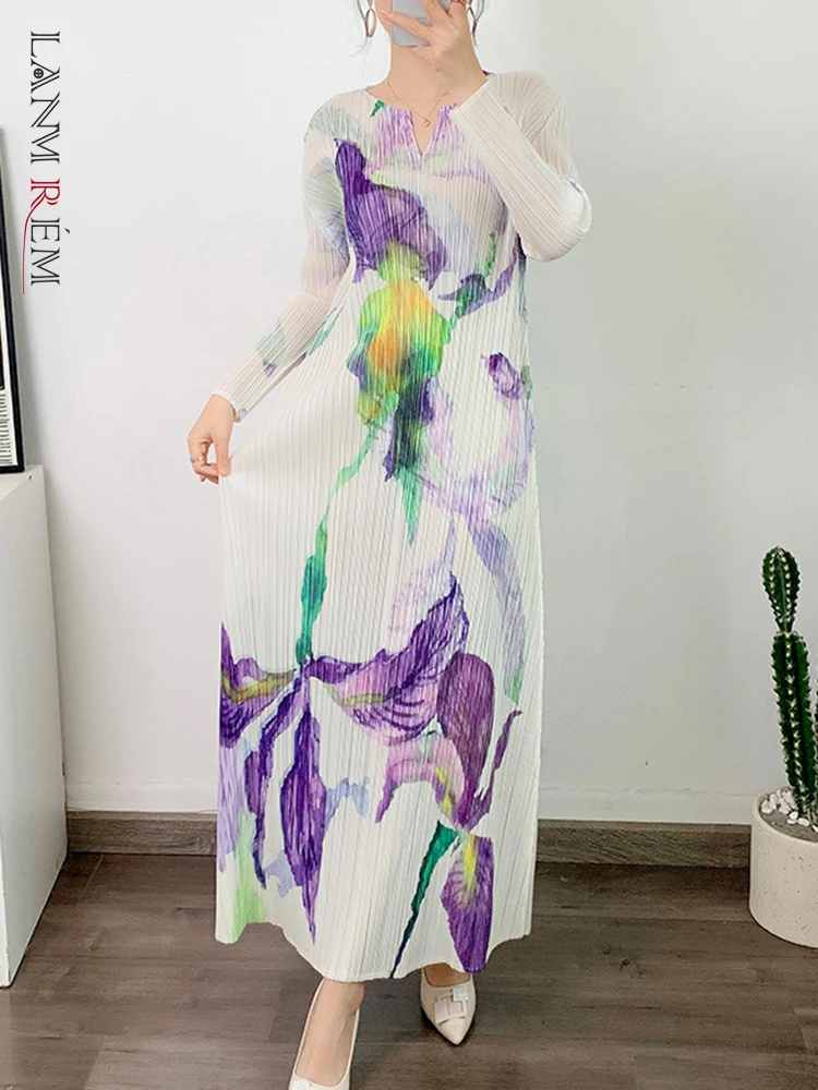 LANMREM Printed New Pleated Dress For Women V-neck Long Sleeves A-line Maxi Dresses Female Clothing 2023 Spring New 2YA702
LANMREM Printed New Pleated Dress For Women V-neck Long Sleeves A-line Maxi Dresses Female Clothing 2023 Spring New 2YA702