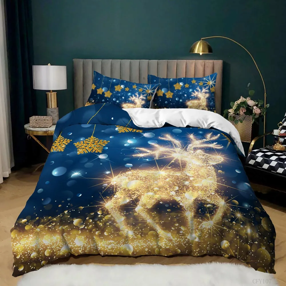 Christmas 3D Digital Printing Duvet Covers Pillowcase Soft Washed Microfiber King Bedding Set With Zipper Closure & Corner Ties
Christmas 3D Digital Printing Duvet Covers Pillowcase Soft Washed Microfiber King Bedding Set With Zipper Closure & Corner Ties
