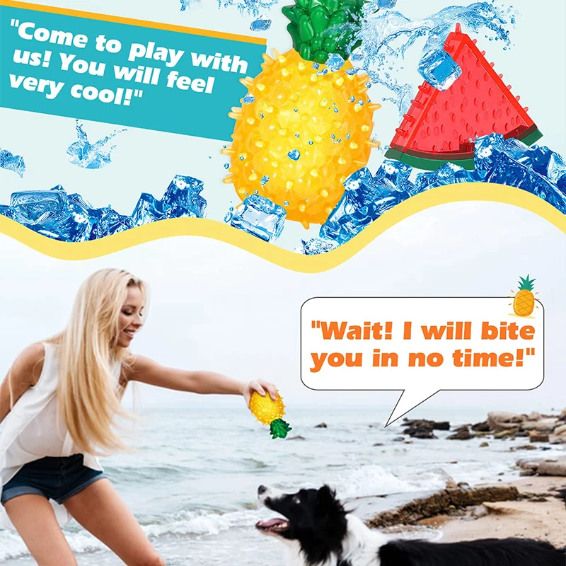 Summer Dog Chewing Toys Pineapple Watermelon Freezing Cooling Puppy Teething Toy Oral Health Both Small Dogs & Medium Dog 2023
Summer Dog Chewing Toys Pineapple Watermelon Freezing Cooling Puppy Teething Toy Oral Health Both Small Dogs & Medium Dog 2023