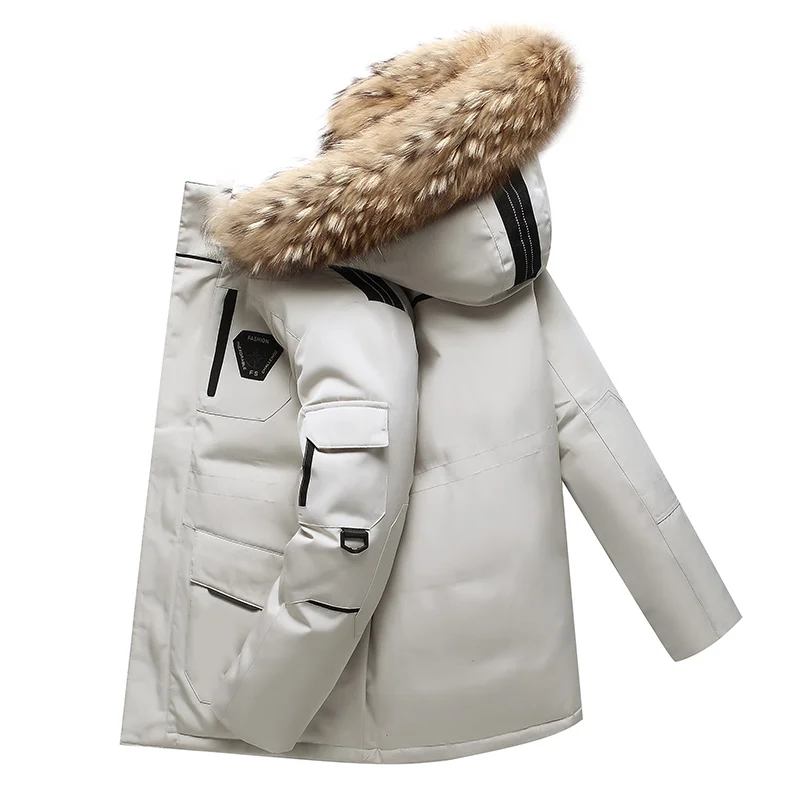 Men Winter Parka Down Jacket Warm Waterproof Casual Hooded White Duck Down Fashion Coat Removable Fur Collar Jacket for Men
Men Winter Parka Down Jacket Warm Waterproof Casual Hooded White Duck Down Fashion Coat Removable Fur Collar Jacket for Men