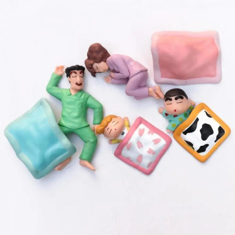 

Crayon Shin Chan Anime Figure Whole Family Sleep Series Cartoon Movie Peripheral Toy Decoration Figurines Collection Kawaii Gift