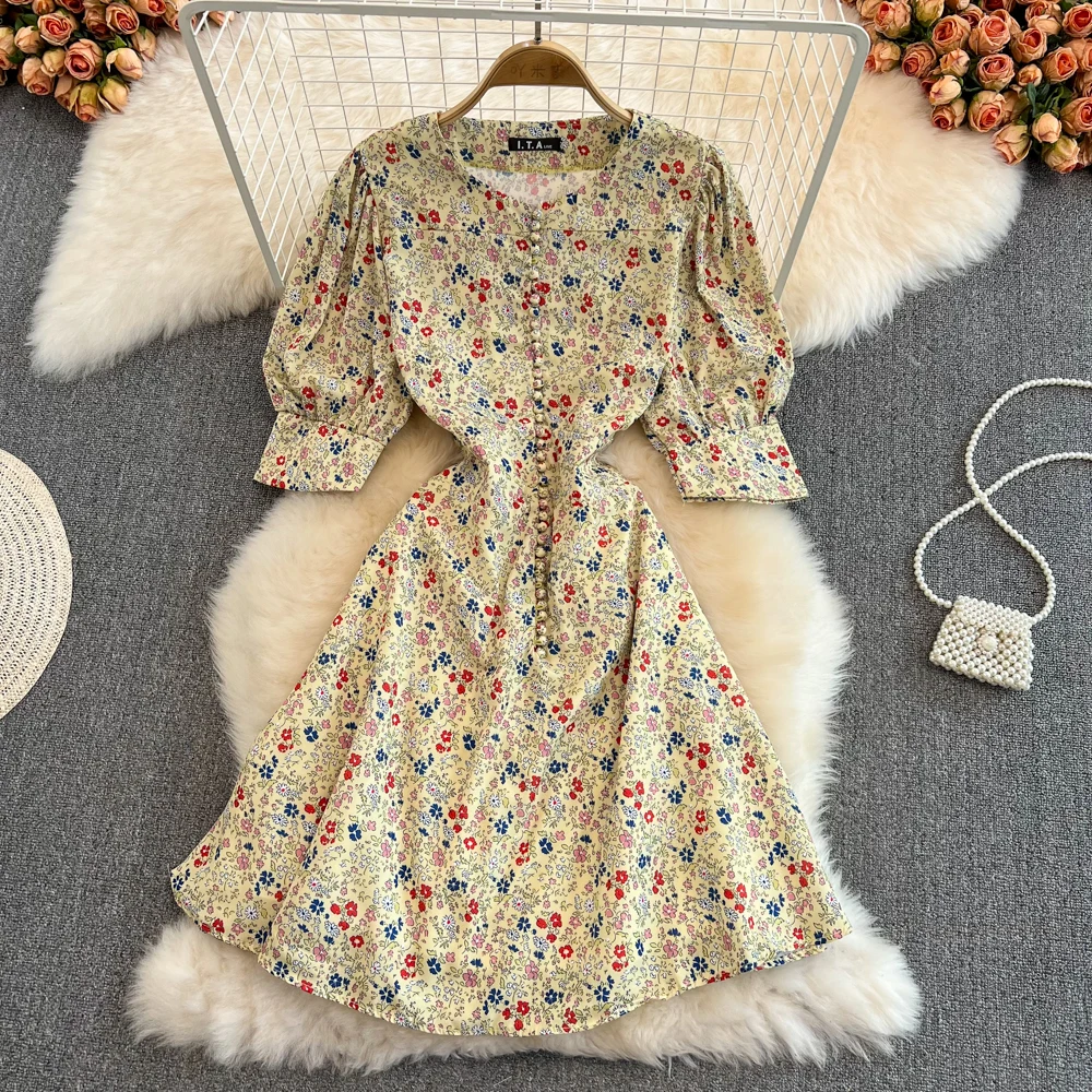 Цветочное платье, Новинка лета 2022, Корейская версия, маленькое милое ТРАПЕЦИЕВИДНОЕ ПЛАТЬЕ с высокой талией и рукавами-фонариками, с круглы...
Цветочное платье, Новинка лета 2022, Корейская версия, маленькое милое ТРАПЕЦИЕВИДНОЕ ПЛАТЬЕ с высокой талией и рукавами-фонариками, с круглы...