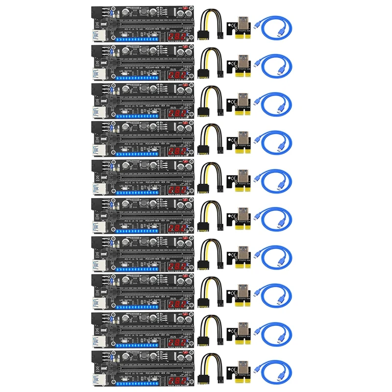 10 шт. VER15X PCIE X1 до X16 PCI-E Райзер-карта VER 15X PCI Express 16X Райзер RGB для графической карты BTC ETH Майнер
10 шт. VER15X PCIE X1 до X16 PCI-E Райзер-карта VER 15X PCI Express 16X Райзер RGB для графической карты BTC ETH Майнер