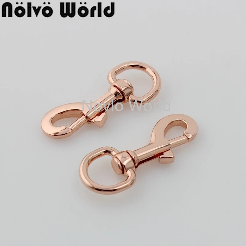 10-50pcs High quality 15mm Rose gold handbag Snap Hook oval Swivel NEW tone trigger snap hooks Hardware Accessories metal 
10-50pcs High quality 15mm Rose gold handbag Snap Hook oval Swivel NEW tone trigger snap hooks Hardware Accessories metal