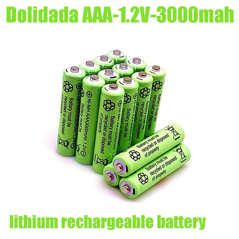 Dolidada Original AAA 1.2V 3000mAh 3a Lithium Rechargeable Battery for MP3MP4 Remote Control Wireless Mouse Toys Game Console
Dolidada Original AAA 1.2V 3000mAh 3a Lithium Rechargeable Battery for MP3MP4 Remote Control Wireless Mouse Toys Game Console