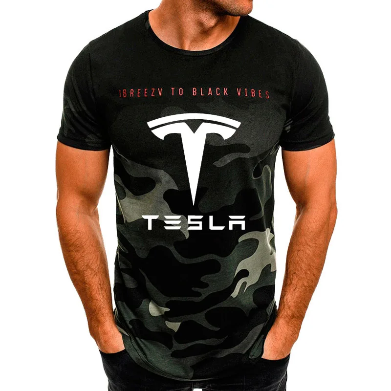 Casual Trend Summer Men's T-sleeve Tesla Car Logo Printing Fashion Men's Short Sleeve Camouflage Cotton High Quality T-sleeve
Casual Trend Summer Men's T-sleeve Tesla Car Logo Printing Fashion Men's Short Sleeve Camouflage Cotton High Quality T-sleeve