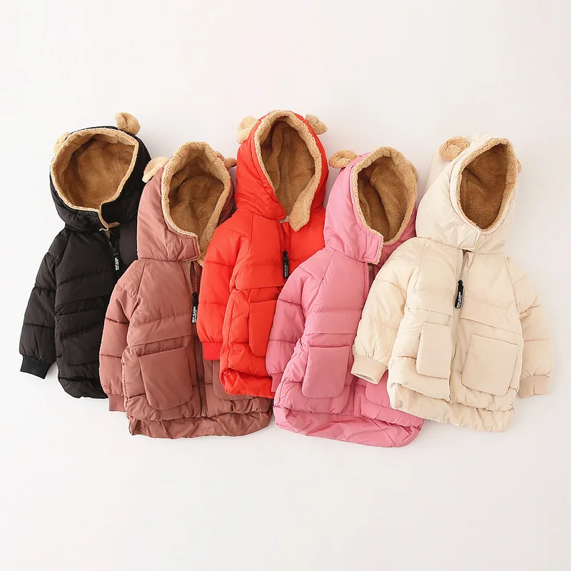 Kids Cotton Clothing Thickened Down Girls Jacket Children Winter Warm Coat Zipper Cartoon plush Hooded Costume Boys Outwear
Kids Cotton Clothing Thickened Down Girls Jacket Children Winter Warm Coat Zipper Cartoon plush Hooded Costume Boys Outwear