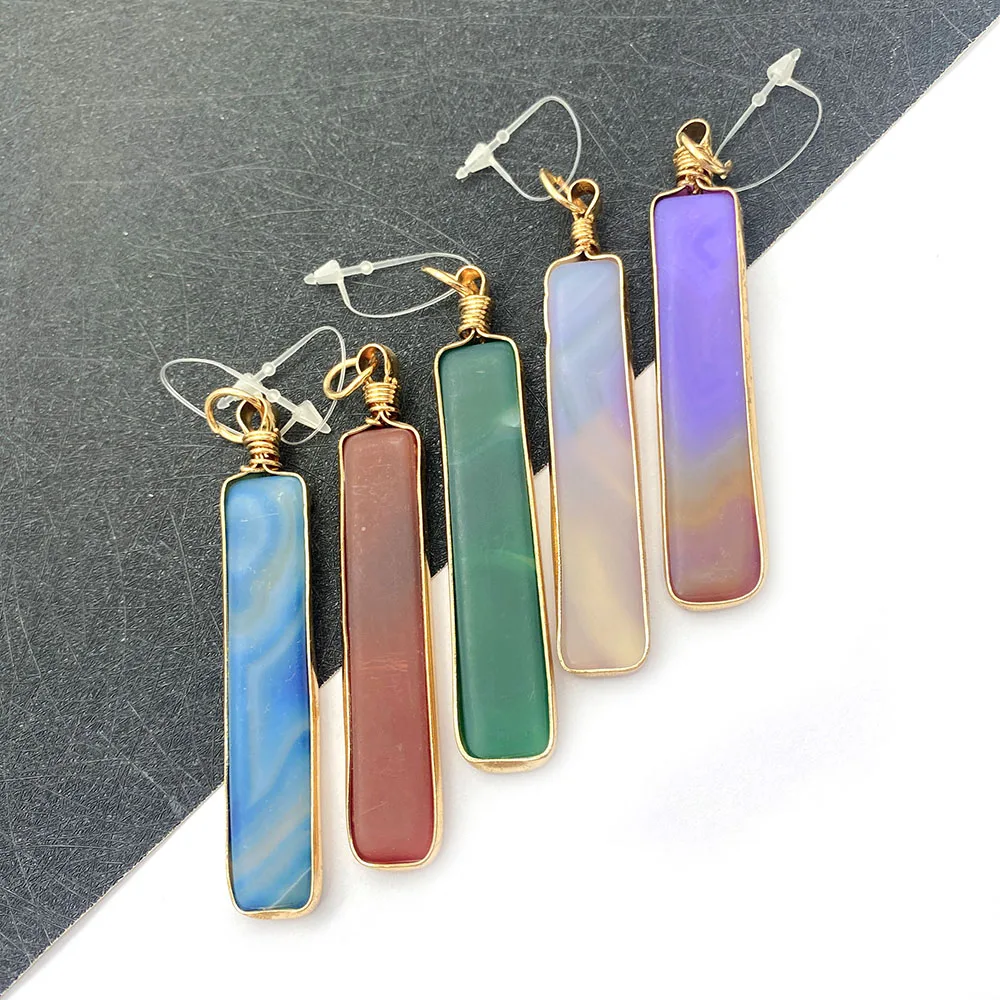 1pcs/Pack Natural Stone Rectangular Onyx Pendant 8x75mm Metal Covered Agate Charm Making DIY Jewelry Necklace Accessories
1pcs/Pack Natural Stone Rectangular Onyx Pendant 8x75mm Metal Covered Agate Charm Making DIY Jewelry Necklace Accessories
