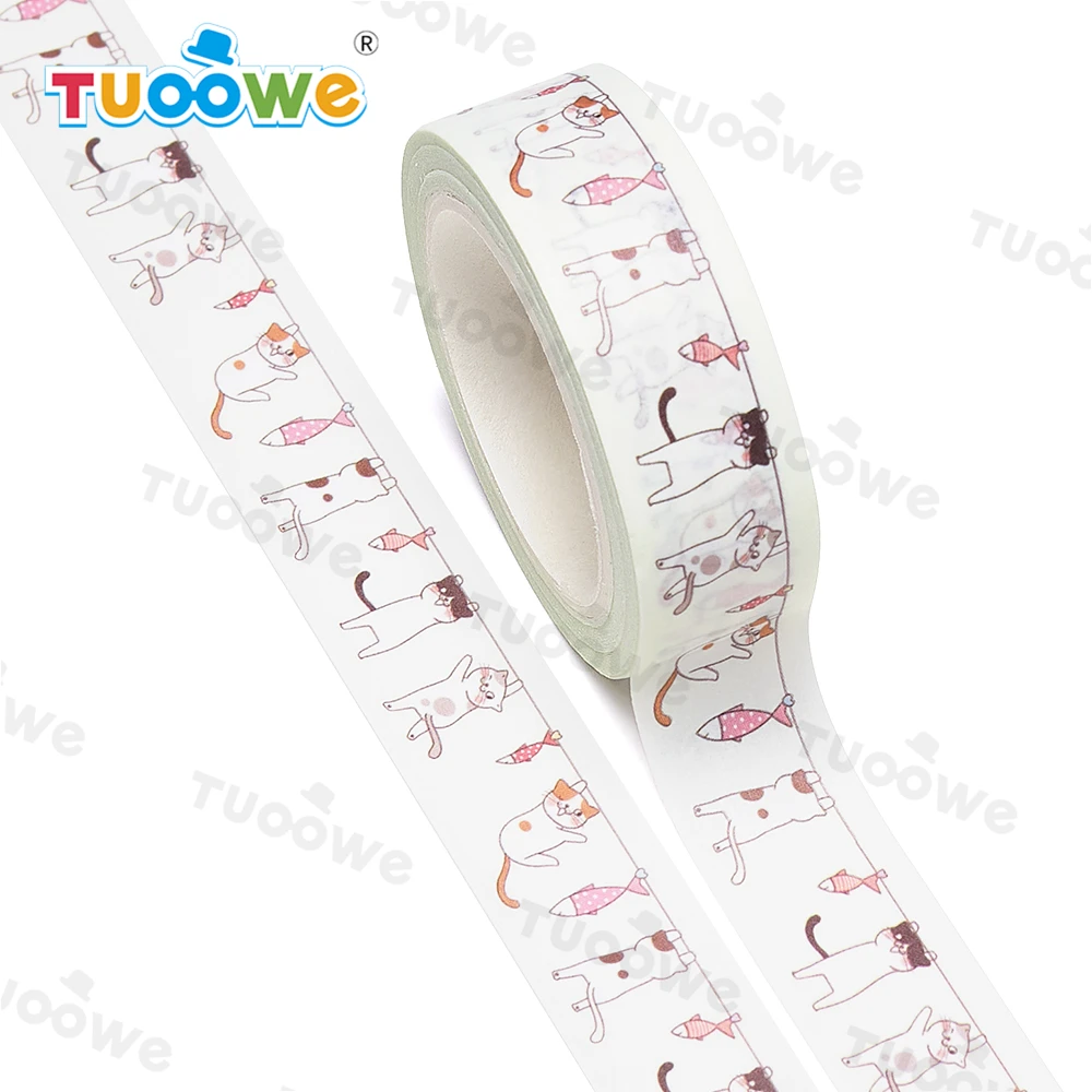 2022 NEW 1PC 15mm x 10m Seamless Pattern Cats Fish Scrapbook Paper Masking Adhesive Washi Tape washi tape set designer mask
2022 NEW 1PC 15mm x 10m Seamless Pattern Cats Fish Scrapbook Paper Masking Adhesive Washi Tape washi tape set designer mask