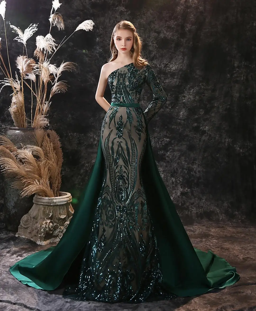 2022Shiny Elegant One-Shoulder Evening Dresses Mermaid Sweep Train Full sexy Sequins Lace Side Zipper Invisible Prom Gowns Dress
2022Shiny Elegant One-Shoulder Evening Dresses Mermaid Sweep Train Full sexy Sequins Lace Side Zipper Invisible Prom Gowns Dress