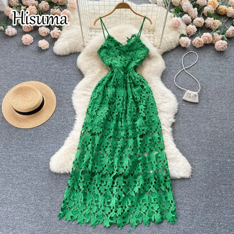 2022 summer new women stap V-neck hollow out lace party dress female Chic sling waist A-line dresses
2022 summer new women stap V-neck hollow out lace party dress female Chic sling waist A-line dresses