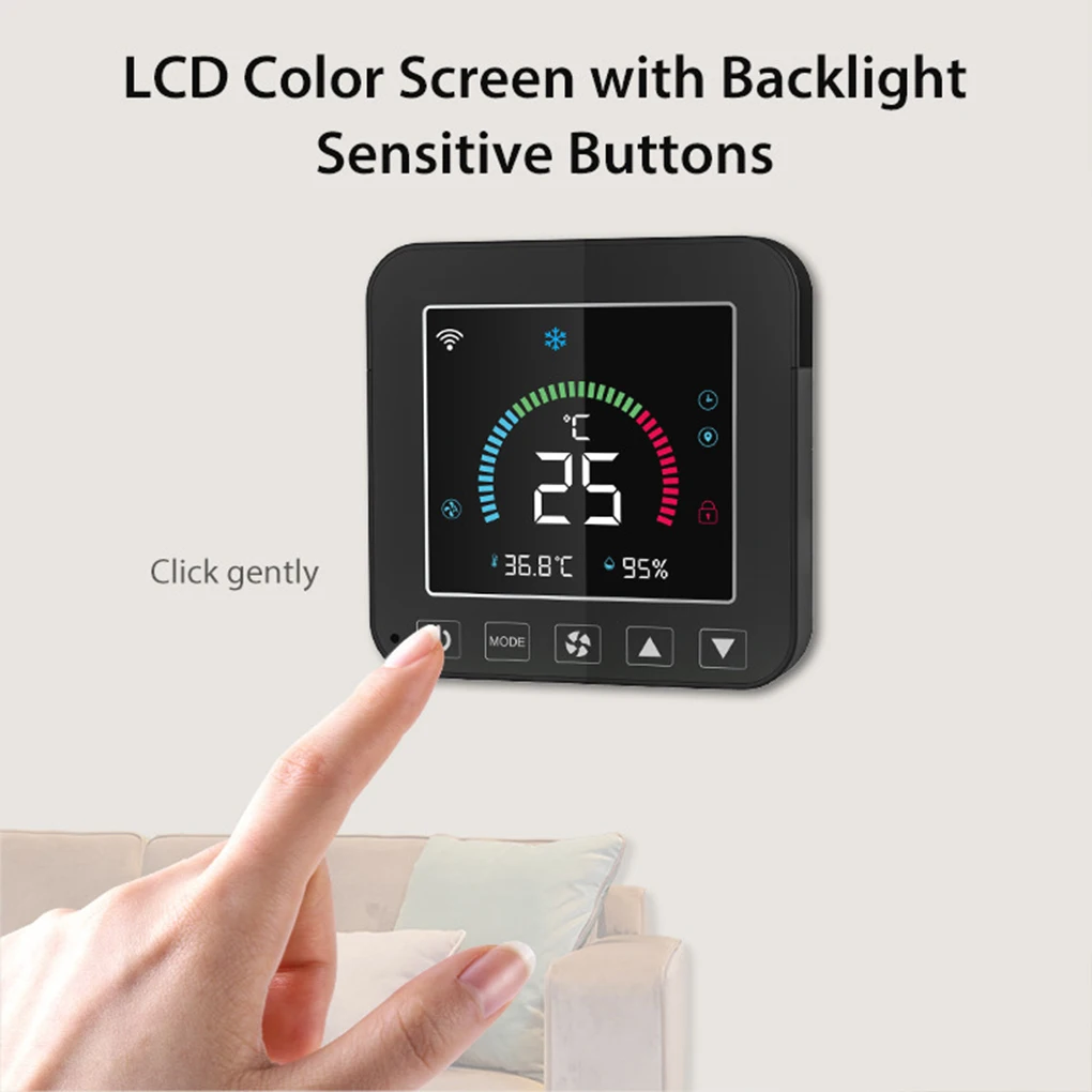 Smart Thermostat LCD Digital Display WiFi Bluetooth-compatible Air Conditioner Controller Temperature Household Detector
Smart Thermostat LCD Digital Display WiFi Bluetooth-compatible Air Conditioner Controller Temperature Household Detector