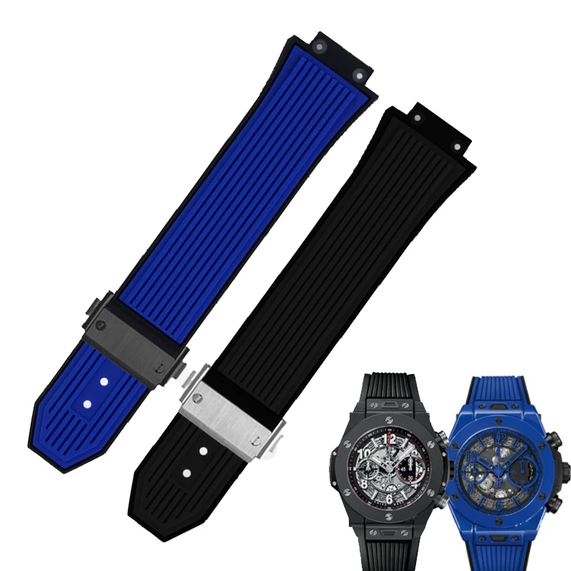 Silicone Watchband For HUBLOT BIG BANG 27*17mm Black Blue Rubber Watch Strap Men Watch Wristband Replacement Bracelet Band
Silicone Watchband For HUBLOT BIG BANG 27*17mm Black Blue Rubber Watch Strap Men Watch Wristband Replacement Bracelet Band
