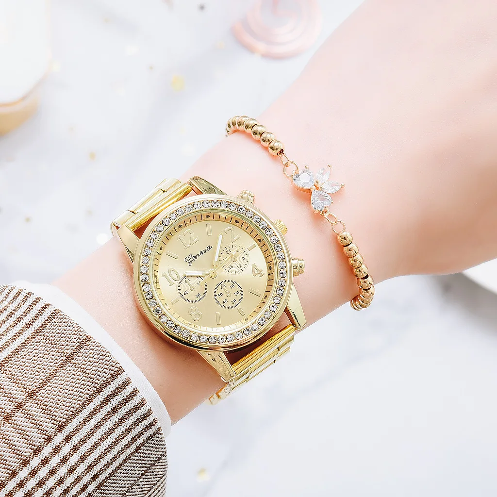 Women's watch fashion Rose Gold watch bracelet set women's watch stainless steel silver strap women's quartz watch
Women's watch fashion Rose Gold watch bracelet set women's watch stainless steel silver strap women's quartz watch