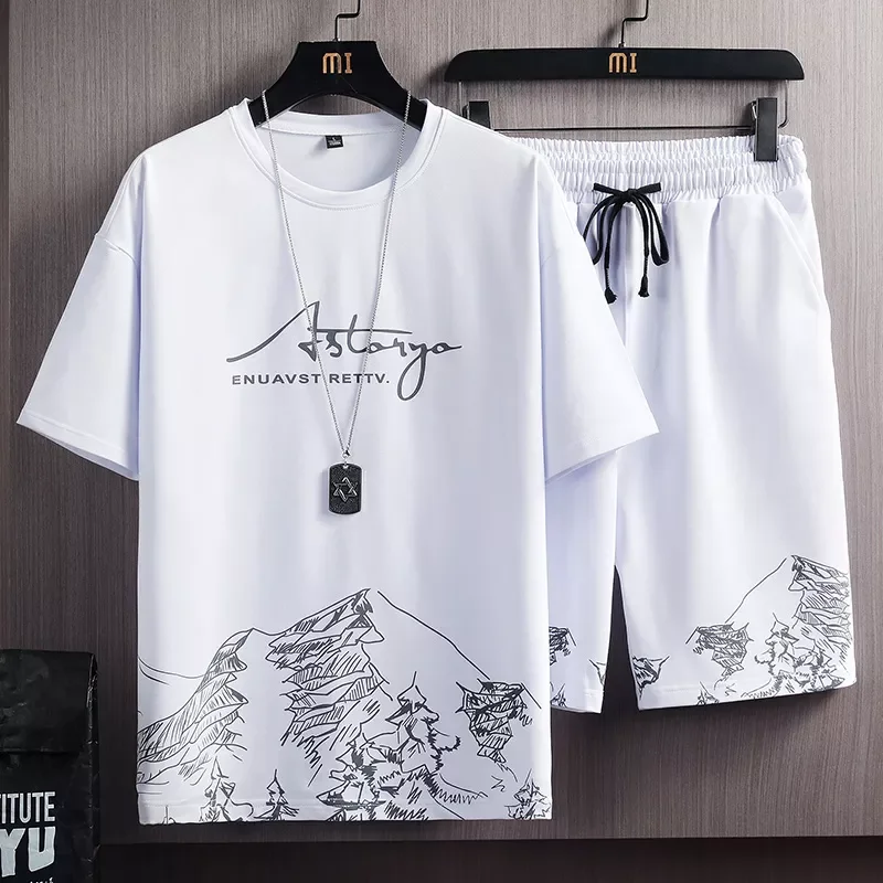 2022New Men Casual Set Summer Casual Harajuku Tracksuit T-shirt+Shorts Running 2PCS Sets Printing Fashion Male Sport Suit Clothi
2022New Men Casual Set Summer Casual Harajuku Tracksuit T-shirt+Shorts Running 2PCS Sets Printing Fashion Male Sport Suit Clothi