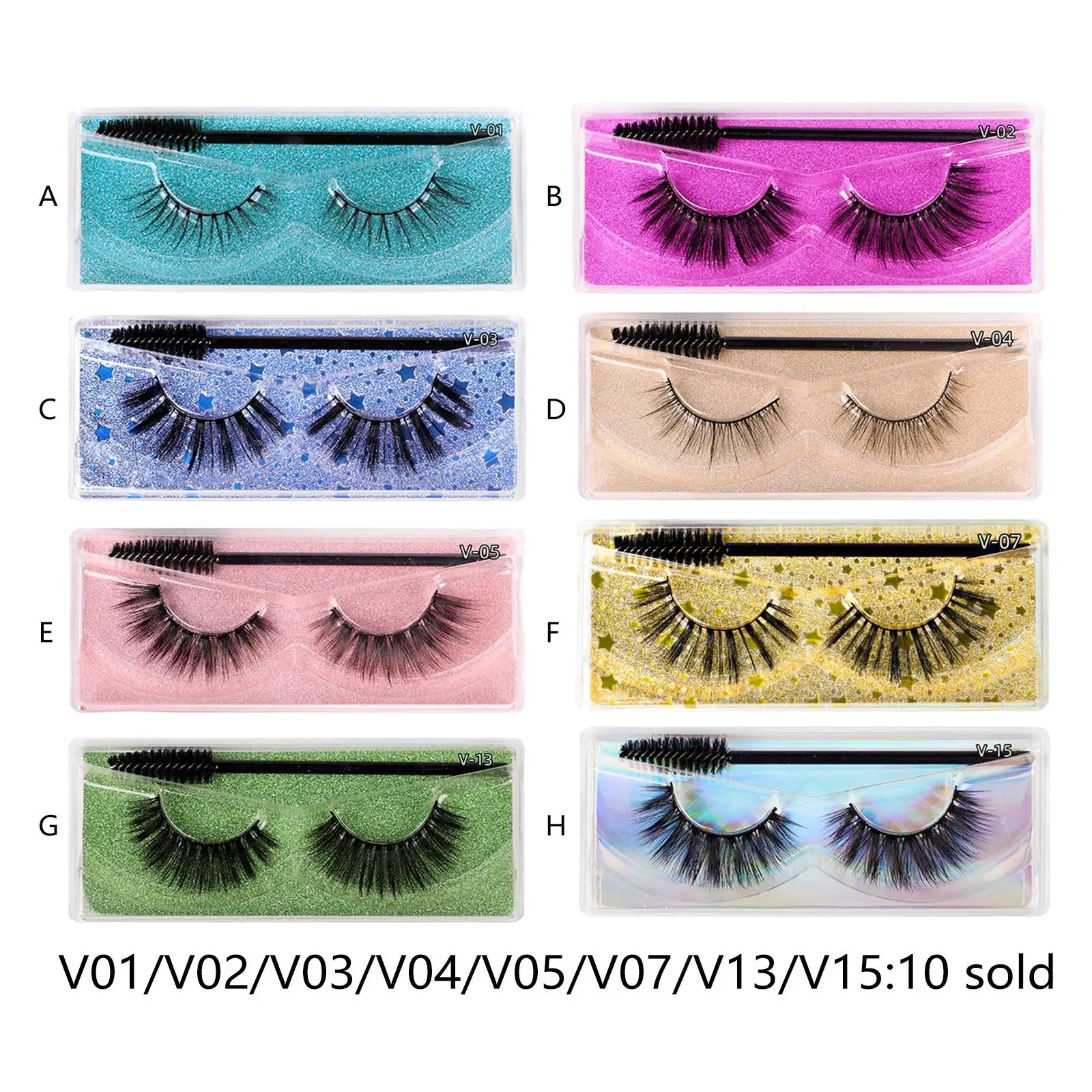 10 Pack False Eyelashes Reusable Natural Look Fake Lashes for Makeup Beauty
10 Pack False Eyelashes Reusable Natural Look Fake Lashes for Makeup Beauty