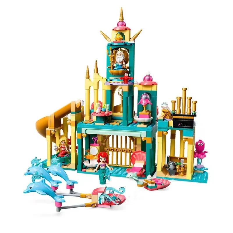 

Конструктор «маленькая русалочка» из аниме Disney, подводный дворец, детские игрушки, 43207