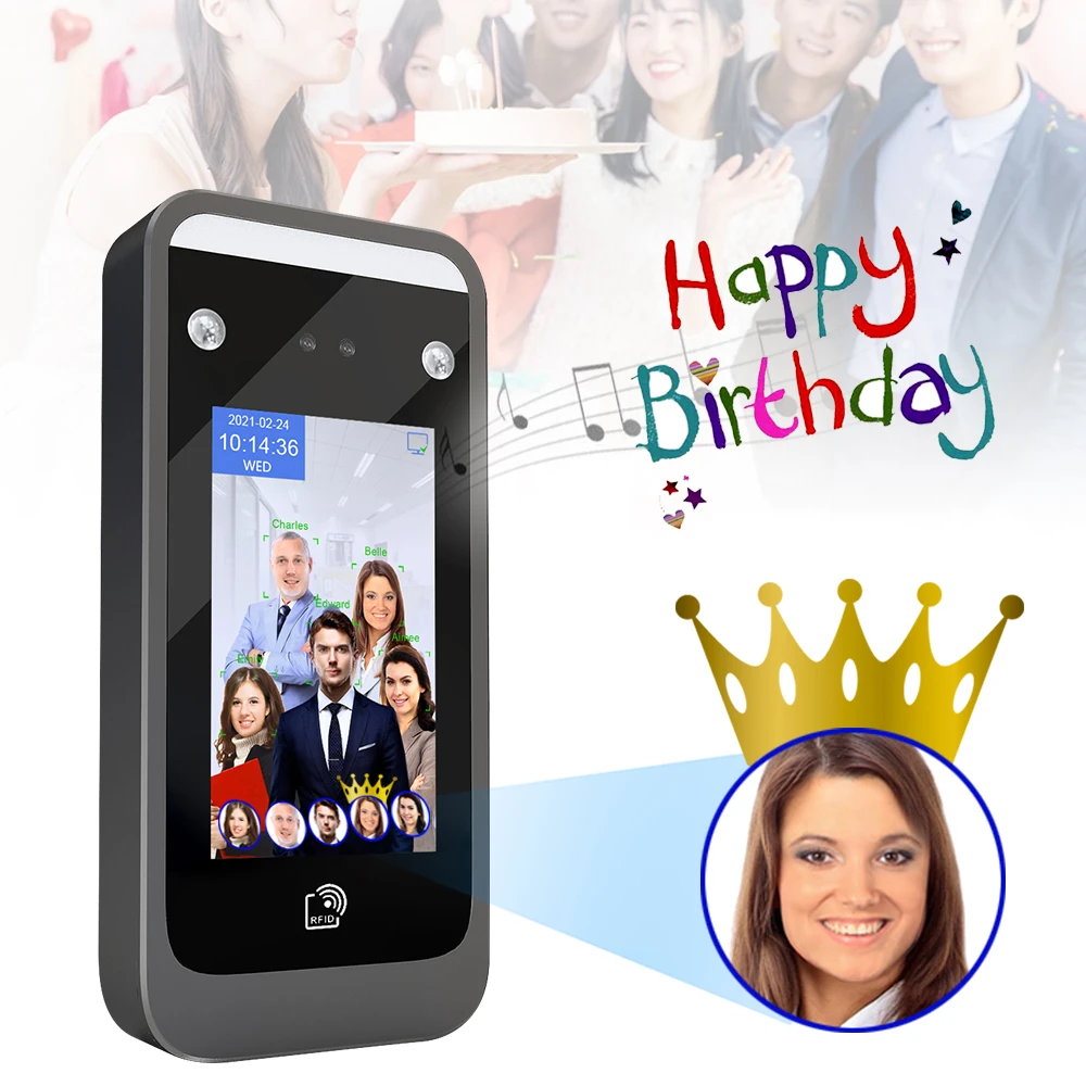 Биометрическое устройство распознавания лица на базе облака, устройство контроля доступа сотрудника