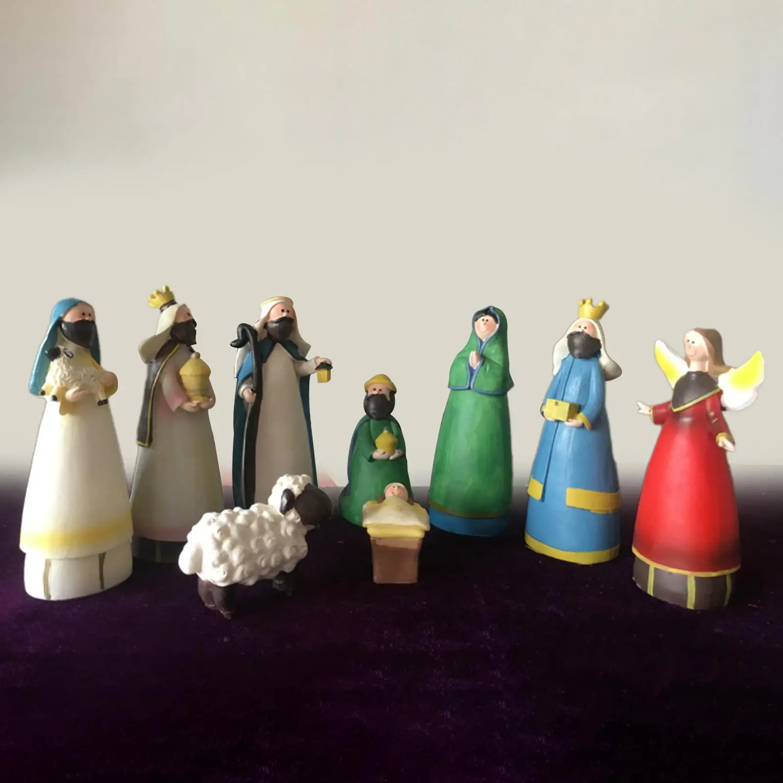 9 Pieces Nativity Scene Manger Figurines Set Christmas Ornament for Tabletop 
9 Pieces Nativity Scene Manger Figurines Set Christmas Ornament for Tabletop