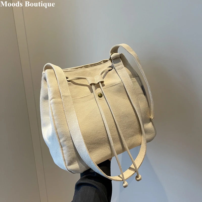 Quality Canvas Crossbody Bags For Women 2023 Luxury Designer Handbags Ladies Drawstring Bucket Bag Large Capacity Shoulder Totes 
Quality Canvas Crossbody Bags For Women 2023 Luxury Designer Handbags Ladies Drawstring Bucket Bag Large Capacity Shoulder Totes