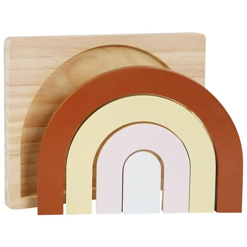 Wooden Rainbow Stacking Toy Instructional Rainbow Stacking Blocks Cambered Building Blocks Color Shape Matching Jigsaw Learning
Wooden Rainbow Stacking Toy Instructional Rainbow Stacking Blocks Cambered Building Blocks Color Shape Matching Jigsaw Learning