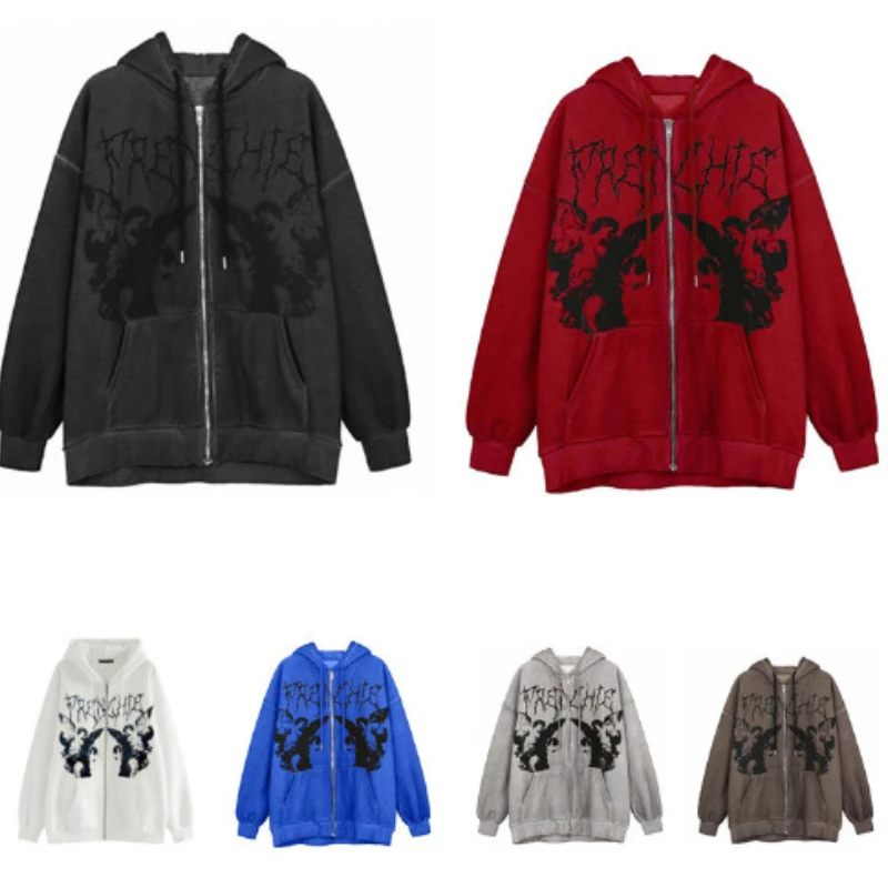 2022 Hip Hop Streetwear Women Hoodies Goth Angel Dark Print Jacket Coat Harajuku Hooded Top Clothes Men Women Punk Outwear
2022 Hip Hop Streetwear Women Hoodies Goth Angel Dark Print Jacket Coat Harajuku Hooded Top Clothes Men Women Punk Outwear