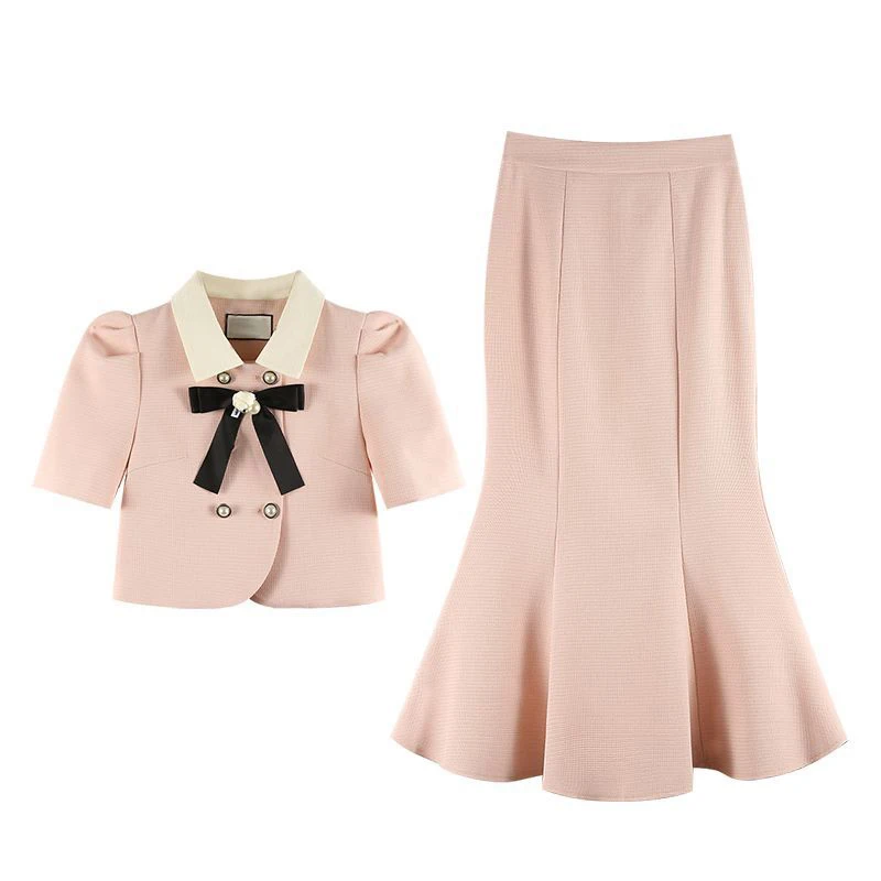 High Quality Small Fragrance Two Piece Set Women Short Jacket+ Bodycon Fishtail Skirts Suits Korean Elegant Fashion 2 Piece Sets
High Quality Small Fragrance Two Piece Set Women Short Jacket+ Bodycon Fishtail Skirts Suits Korean Elegant Fashion 2 Piece Sets