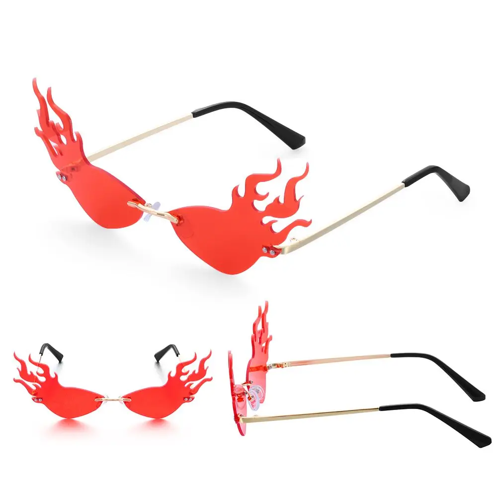 UV 400 Eyewear Trending Streetwear Fire Flame Wave Sun Glasses Rimless Fashion Sunglasses
UV 400 Eyewear Trending Streetwear Fire Flame Wave Sun Glasses Rimless Fashion Sunglasses