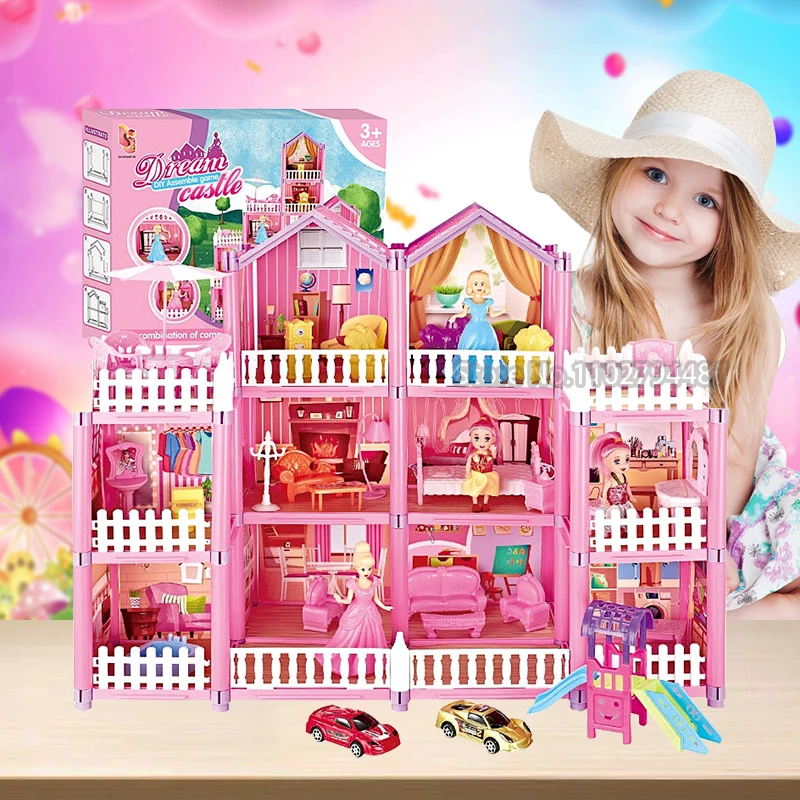 Girls Diy Roombox Dollhouse Toy Set Princess Doll Play House Dream Castle Villa Miniature Houses Kit Kids Baby Birthday Gifts
Girls Diy Roombox Dollhouse Toy Set Princess Doll Play House Dream Castle Villa Miniature Houses Kit Kids Baby Birthday Gifts