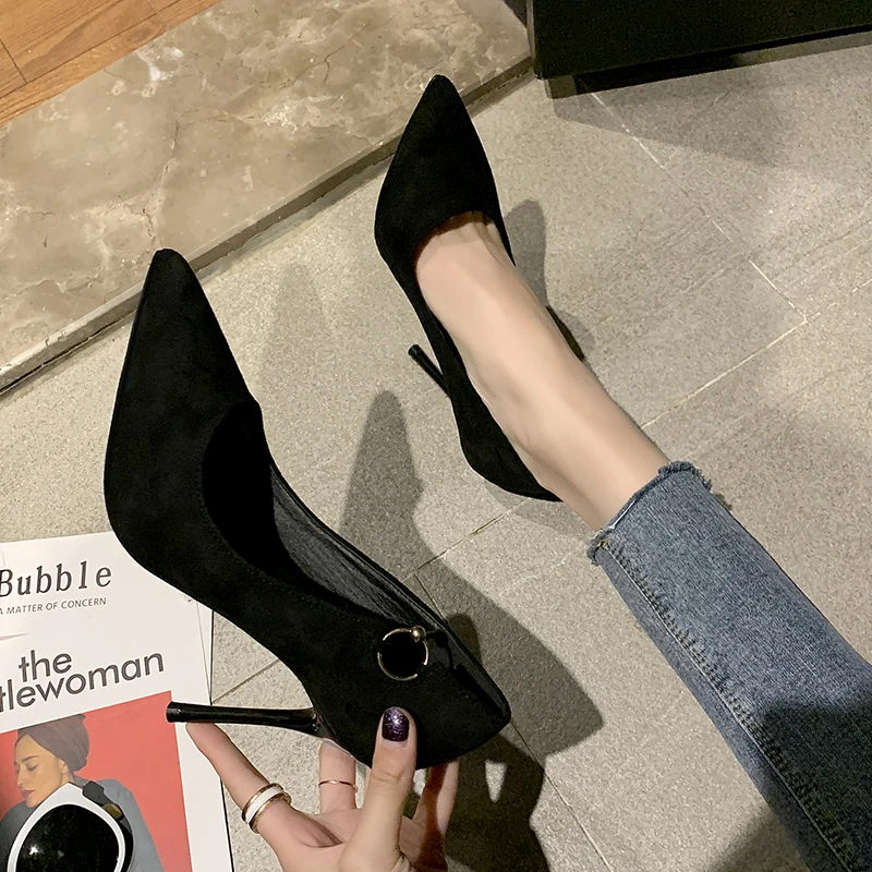 Sexy Bed Fun One-time High Heels Bed Foot Fetish Alternative Passion Black Bottom Sexy Nightclub Black Suede Women's Shoes
Sexy Bed Fun One-time High Heels Bed Foot Fetish Alternative Passion Black Bottom Sexy Nightclub Black Suede Women's Shoes