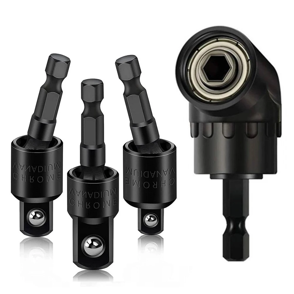 Drill Extension 105° Right Angle Impact Socket Adapter Light Weight 1/4" Hexagonal Shank 4 In1 360° Rotatable Alloy Steel
Drill Extension 105° Right Angle Impact Socket Adapter Light Weight 1/4" Hexagonal Shank 4 In1 360° Rotatable Alloy Steel
