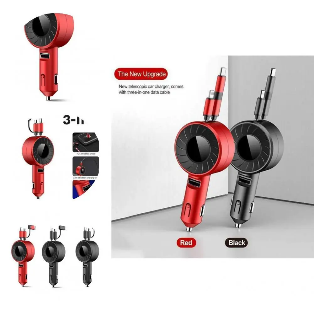 USB Phone Car Charger High Performance Portable Anti-winding Car Charging Adapter Phone Accessories
USB Phone Car Charger High Performance Portable Anti-winding Car Charging Adapter Phone Accessories