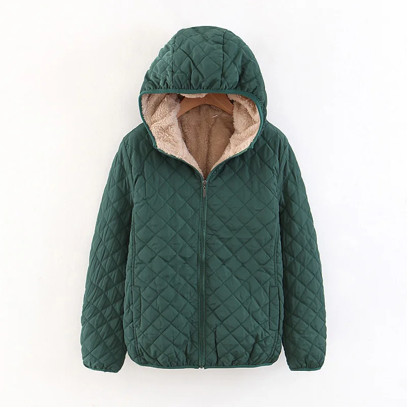 Winter Womens Warm Padded Check Sewing Hooded Jacket Coat Thickened Thermal Fleece Lined Zipper Short Outerwear Burgundy
Winter Womens Warm Padded Check Sewing Hooded Jacket Coat Thickened Thermal Fleece Lined Zipper Short Outerwear Burgundy