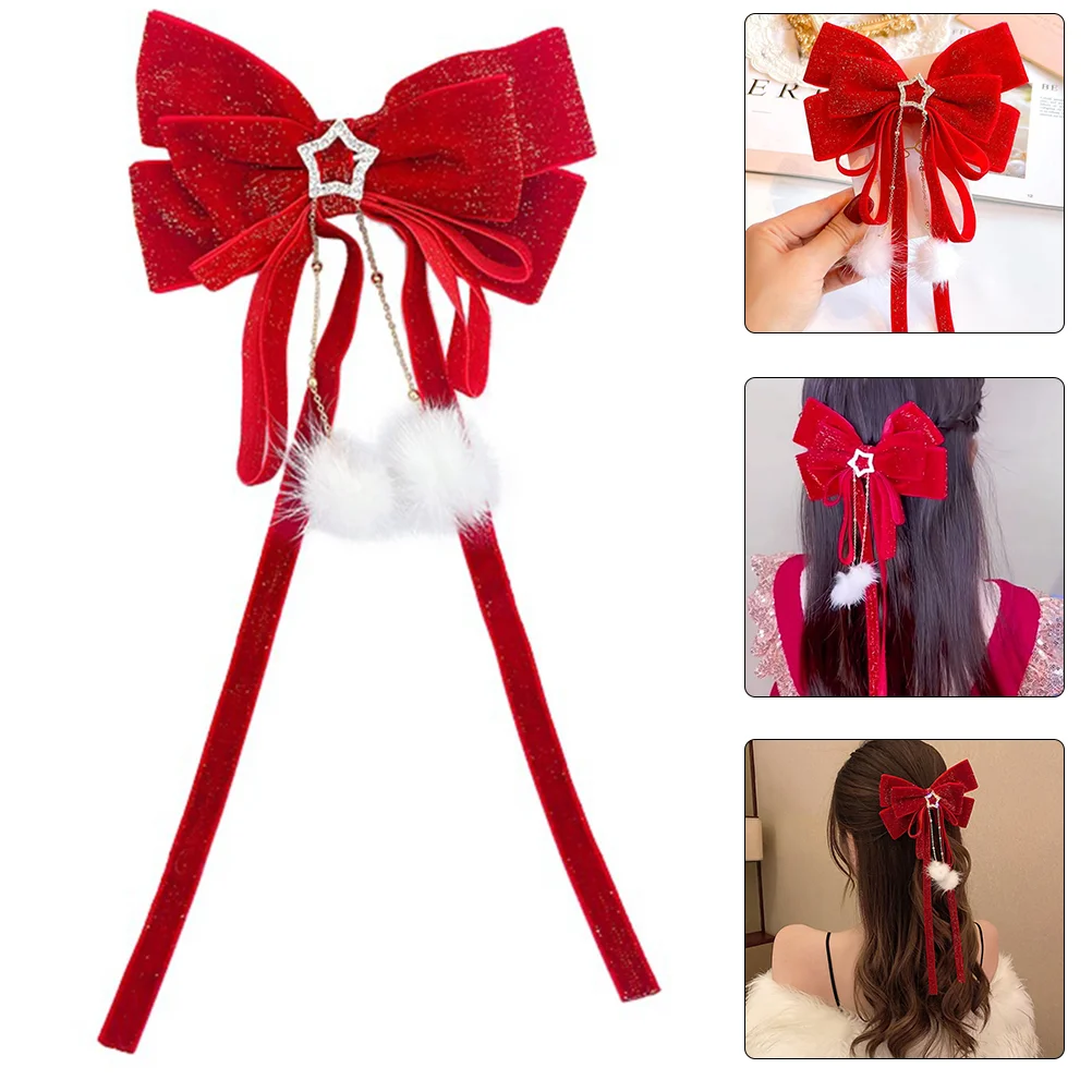 Hair Bow Clip Barrettes Chinese New Red Year Women Accessories Big Clips Bowknot Hanfu Bows Ponytail Barrette Festival Girls
Hair Bow Clip Barrettes Chinese New Red Year Women Accessories Big Clips Bowknot Hanfu Bows Ponytail Barrette Festival Girls