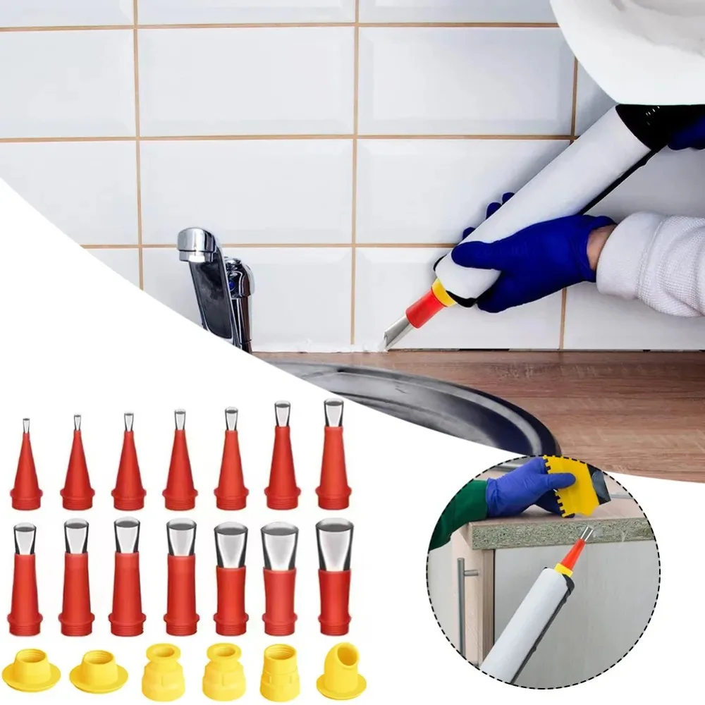 20Pcs With Base Caulk Nozzle Applicator Finisher Stainless Steel Rubber Nozzle Tool Sink Joint Finishing Tool
20Pcs With Base Caulk Nozzle Applicator Finisher Stainless Steel Rubber Nozzle Tool Sink Joint Finishing Tool