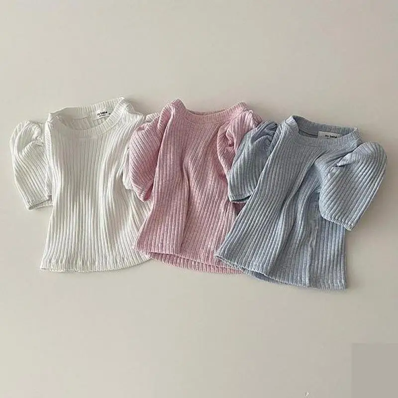 2022 Summer New Baby Girl Short Sleeve T Shirt Solid Infant Girl Puff Sleeve Bottoming Tops Cotton Girls T Shirt Baby Clothes
2022 Summer New Baby Girl Short Sleeve T Shirt Solid Infant Girl Puff Sleeve Bottoming Tops Cotton Girls T Shirt Baby Clothes