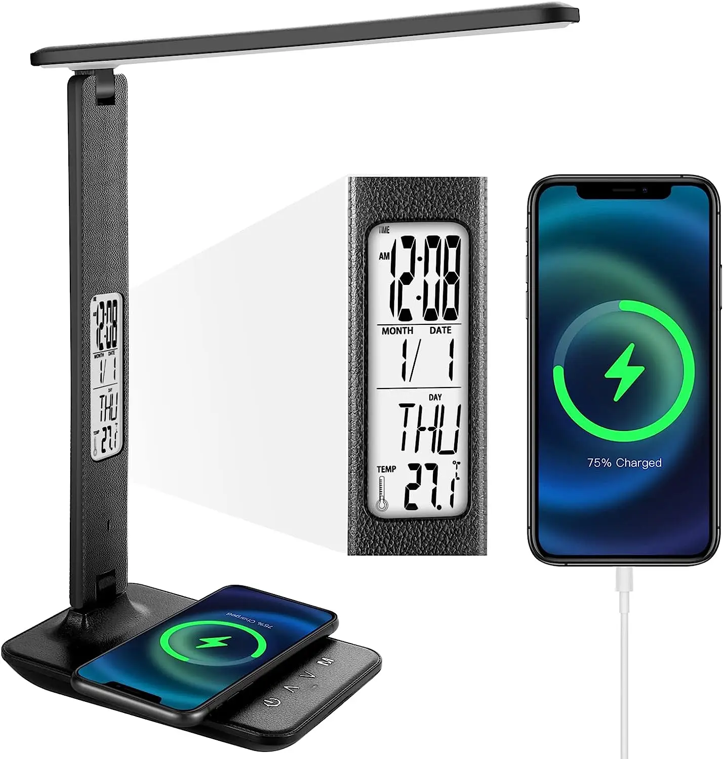 LED Reading Table Lamp with 10W QI Wireless Charging Touch Control Dimmable Timing Eye Protection Desk Lamp Bedroom Room Decor
LED Reading Table Lamp with 10W QI Wireless Charging Touch Control Dimmable Timing Eye Protection Desk Lamp Bedroom Room Decor