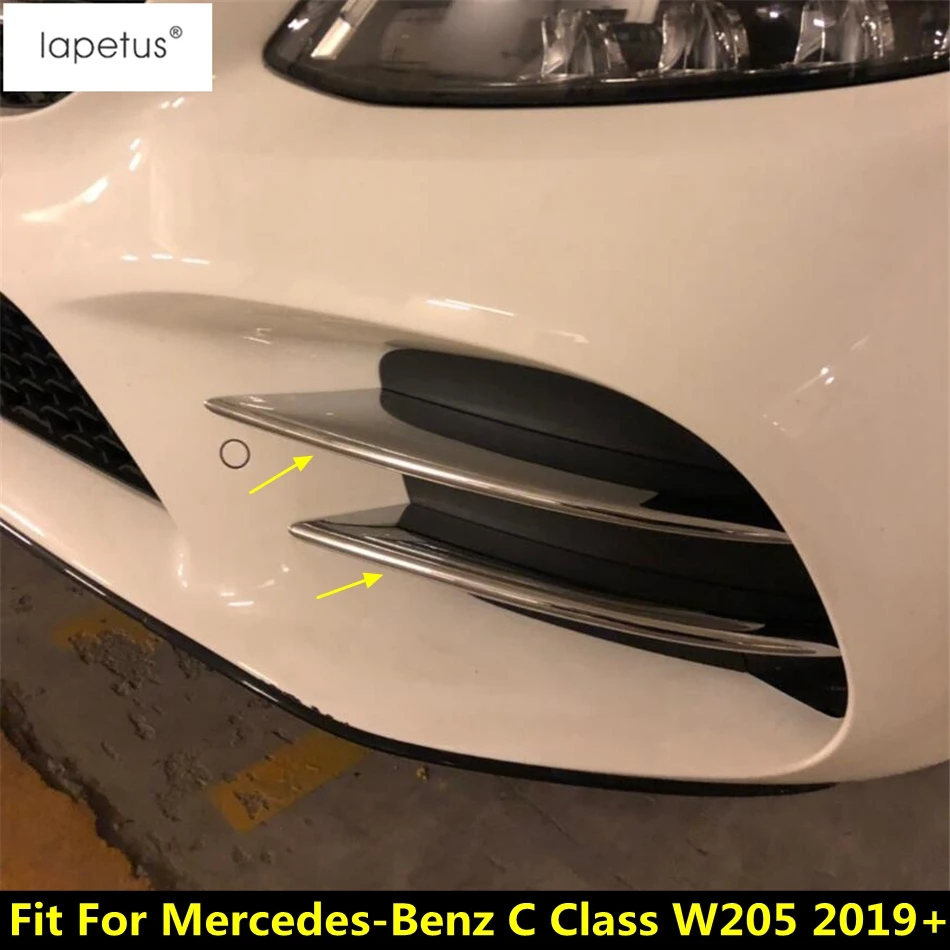 Front Fog Lights Lamps Eyebrow Strip Cover Trim For Mercedes-Benz C Class W205 2019 - 2021 ABS Chrome Accessories Exterior Kit 
Front Fog Lights Lamps Eyebrow Strip Cover Trim For Mercedes-Benz C Class W205 2019 - 2021 ABS Chrome Accessories Exterior Kit