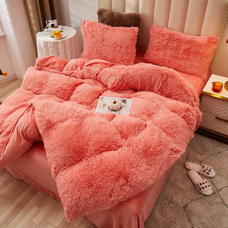 New Winter Warm Plush Duvet Cover Pink Romantic Princess Mink Velvet +Fluffy Flannel Quilt Cover Luxury Bedding Set King Size
New Winter Warm Plush Duvet Cover Pink Romantic Princess Mink Velvet +Fluffy Flannel Quilt Cover Luxury Bedding Set King Size
