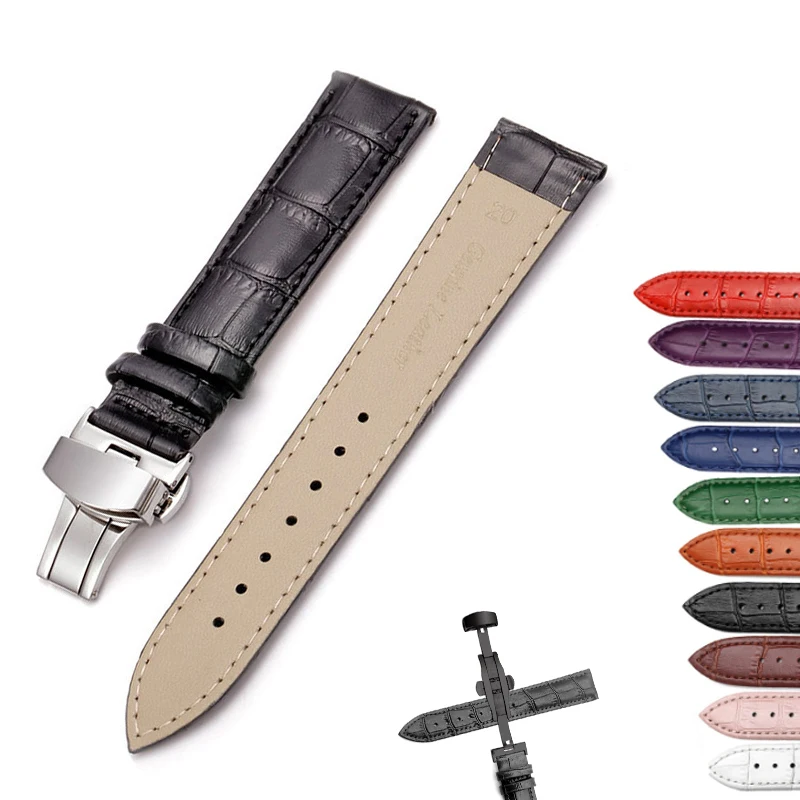 Genuine Leather Watchbands 14/16/18/19/20/22/24 mm Watch Band Strap Steel Pin buckle High Quality Wrist Belt Bracelet
Genuine Leather Watchbands 14/16/18/19/20/22/24 mm Watch Band Strap Steel Pin buckle High Quality Wrist Belt Bracelet