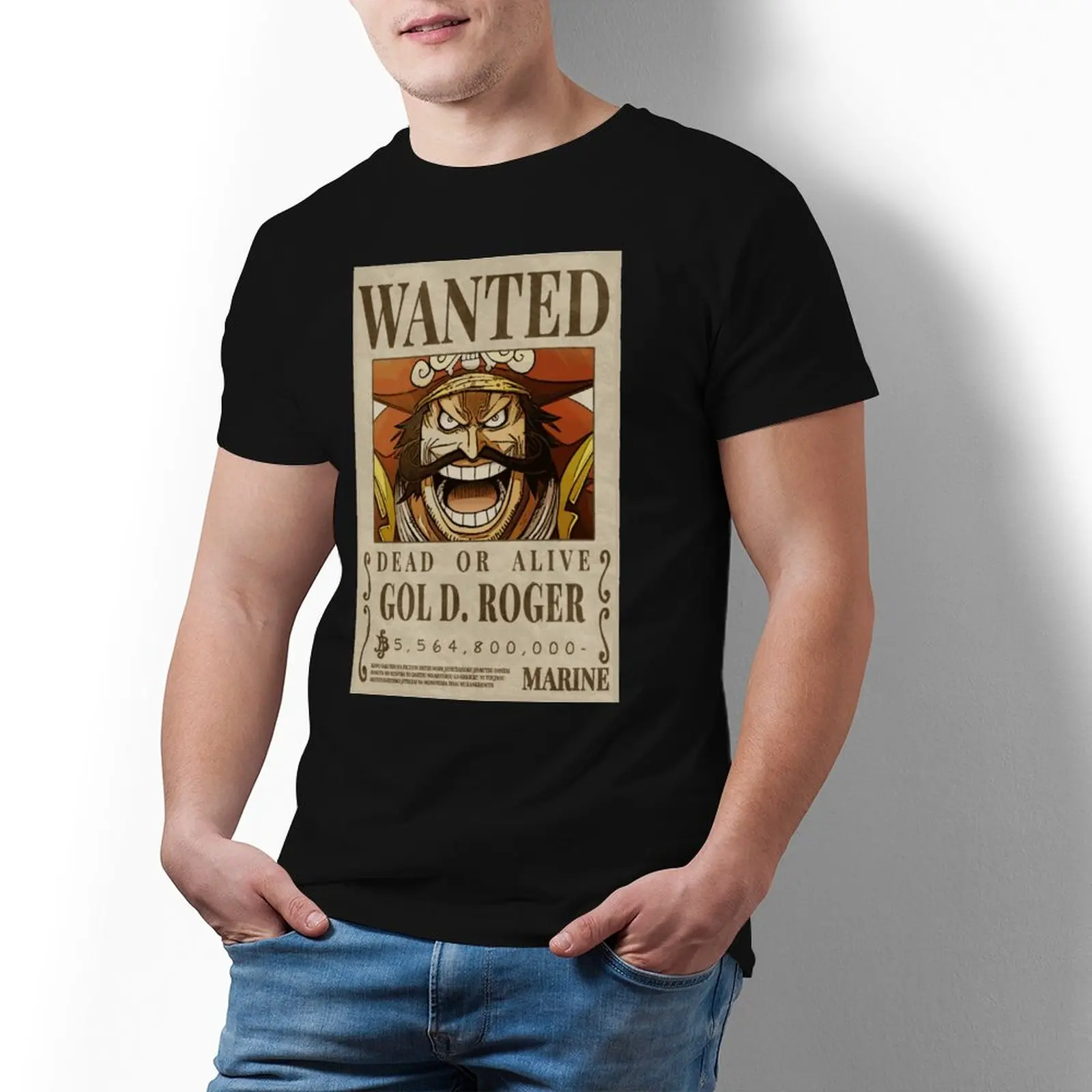 Bandai One Piece Gold D Roger Wanted Poster T Shirt Manga Man Fun T-Shirt Oversize Graphic Cotton Tee Shirt
Bandai One Piece Gold D Roger Wanted Poster T Shirt Manga Man Fun T-Shirt Oversize Graphic Cotton Tee Shirt