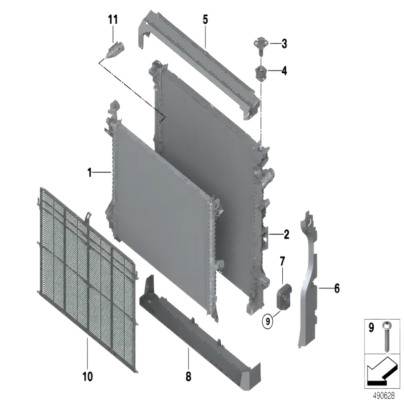 Radiator Left Frame Covering Mounting OEM 17118655768 For BMW X5 X6 G05 G07 High Quality
Radiator Left Frame Covering Mounting OEM 17118655768 For BMW X5 X6 G05 G07 High Quality