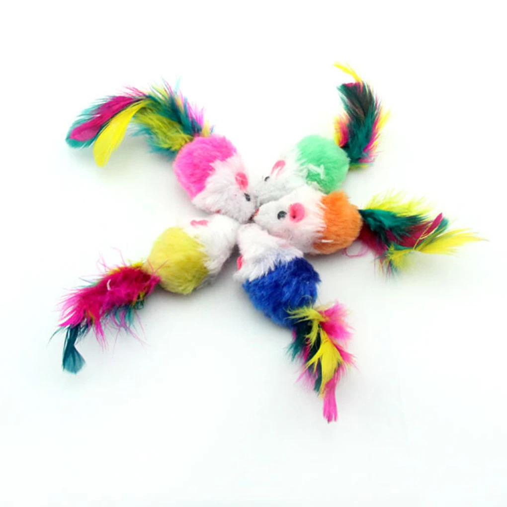 Newest 10pcs Pet Cat Supplies Mouse Shaped with Colorful Feather Tail Decoration Toys for Cats Random 
Newest 10pcs Pet Cat Supplies Mouse Shaped with Colorful Feather Tail Decoration Toys for Cats Random