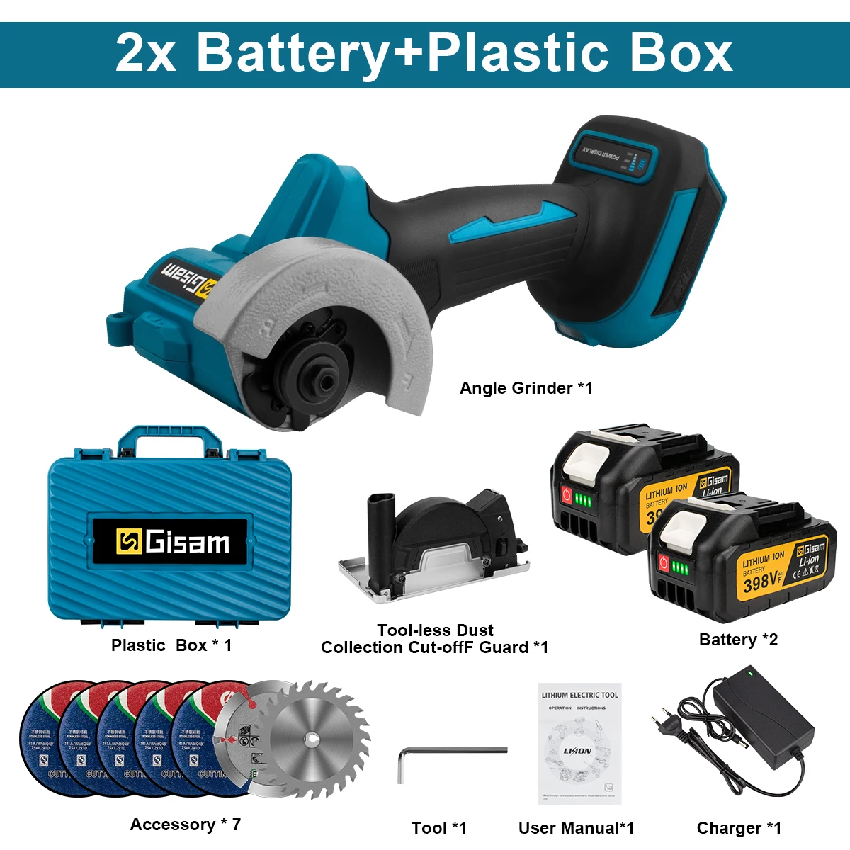 Бесщеточная электрическая угловая шлифовальная машина Gisam 76 мм, Беспроводная электрическая циркулярная пила, электроинструменты для Makita, батарея 18 в
Бесщеточная электрическая угловая шлифовальная машина Gisam 76 мм, Беспроводная электрическая циркулярная пила, электроинструменты для Makita, батарея 18 в