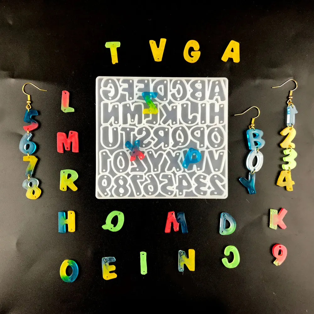 1set Alphabet Keychain Silicone Epoxy Resin Mold Letter Number Earrings Pendant Silicone Mould
1set Alphabet Keychain Silicone Epoxy Resin Mold Letter Number Earrings Pendant Silicone Mould
