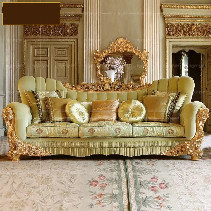 French-style Fabric Sofa Size Apartment European-style Solid Wood Carved Combination Sofa Villa Sofa Set Living Room Furniture
French-style Fabric Sofa Size Apartment European-style Solid Wood Carved Combination Sofa Villa Sofa Set Living Room Furniture