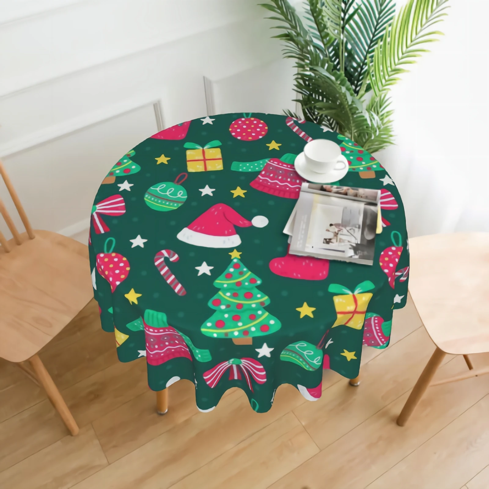 Christmas Pattern Round 60 Inch Table Cloths Round Table Cover Polyester Tablecloth Washable Table Cover for Round Table 
Christmas Pattern Round 60 Inch Table Cloths Round Table Cover Polyester Tablecloth Washable Table Cover for Round Table