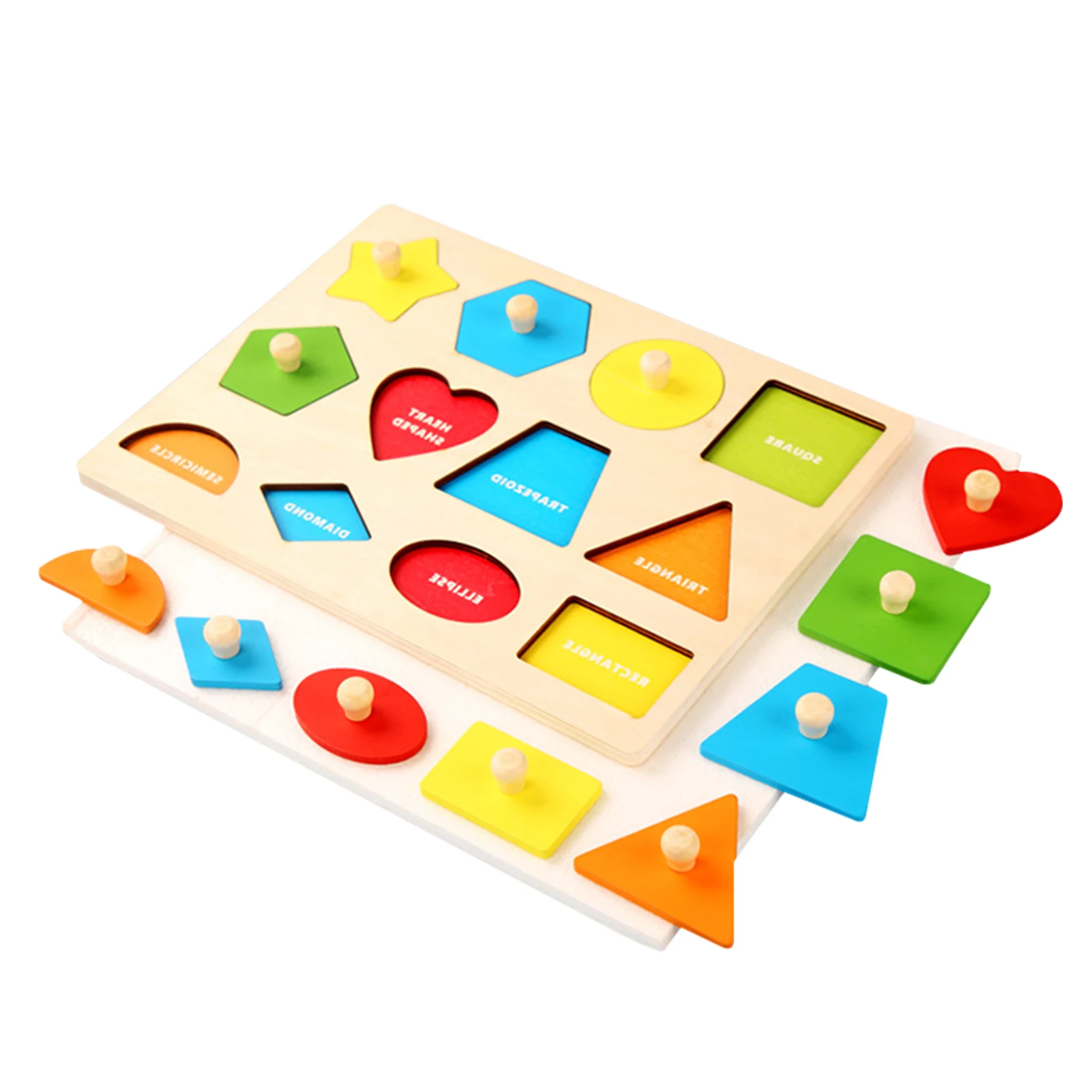 Montessori Multiple Shape Puzzle Knob Wood Puzzle Toy Geometric Shape Puzzle Early Education Material Sensory Toy For Toddler
Montessori Multiple Shape Puzzle Knob Wood Puzzle Toy Geometric Shape Puzzle Early Education Material Sensory Toy For Toddler