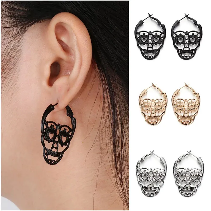 Retro Fashion Punk Skull Hollow Earrings Exaggerated Personality Trend Ear Jewelry Women's Party Wholesale
Retro Fashion Punk Skull Hollow Earrings Exaggerated Personality Trend Ear Jewelry Women's Party Wholesale